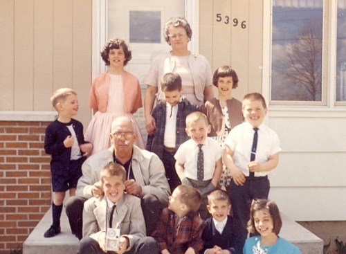 Gram and Pop with grandchildren - 1963