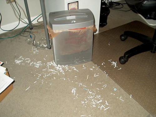 the third refill on the shredder bag