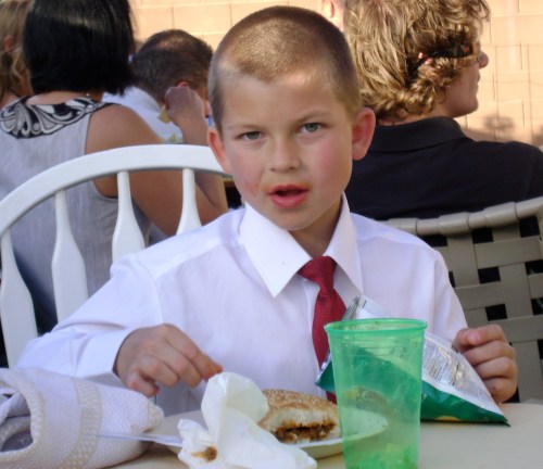 Sloppy Joes, chips, and pop were followed by a lot of brownies!