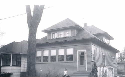 David in front of 1117 Phelon Street - about 1957